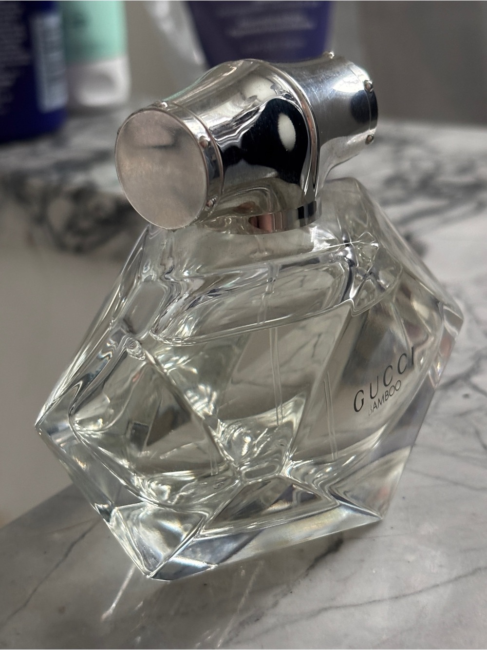 Gucci Bamboo Clear Glass Bottle with Silver Cap - Picture 2 of 5